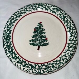 Holiday Tree Dinner Plate - Green and Red